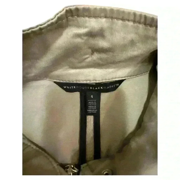 White House Black Market Cropped Military Jacket Size 4 - Picture 11 of 12